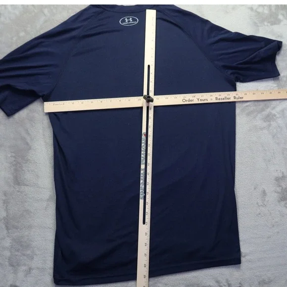 Under Armour Men's St Johns Jesuit Titans HeatGear T-Shirt Navy Blue L Loose Fit - Picture 5 of 7